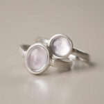 Buddha Stones Natural 925 Sterling Silver Pink Crystal Adjustable Warmth Ring - image 11