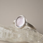 Buddha Stones Natural 925 Sterling Silver Pink Crystal Adjustable Warmth Ring - image 2