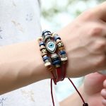 Buddha Stones Tibetan Evil Eye Leather Adjustable Protection Bracelet - image 8