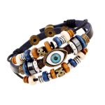 Buddha Stones Tibetan Evil Eye Leather Adjustable Protection Bracelet - image 33