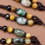Buddha Stones Copper Brass Fu Character Luck Fortune Rope Necklace Pendant - image 3