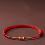 Buddha Stones Koi Fish Handmade Braided Red String Bracelet - image 4