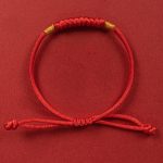 Buddha Stones Handmade Braided Red String Happy Knot Flat Knot Colorful Rope Bracelet - image 2