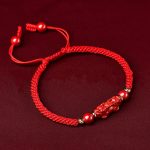 Buddha Stones Handcrafted Pixiu Cinnabar Ruyi Stick Wealth Luck Braided Bracelet - image 2