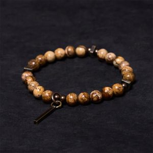 Buddha Stones Distressed Design Copper Luck Bracelet - 6.7in(17cm) - image 1