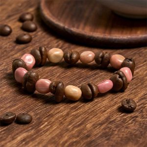 Buddha Stones Handmade Natural Coffee Beans Irregular Stone Bracelet - Coffee Beans(Wrist Circumference 14-17cm) - image 1