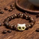 Buddha Stones Handmade Natural Coffee Beans Cat Head Bodhi Seed Claw Paw Peace Bracelet - image 10