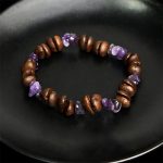 Buddha Stones Handmade Natural Coffee Beans Amethyst Citrine Amazonite Irregular Crystal Bracelet - image 4