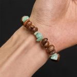 Buddha Stones Handmade Natural Coffee Beans Amethyst Citrine Amazonite Irregular Crystal Bracelet - image 15