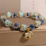 Buddha Stones Natural Candy Agate White Crystal Horse Strength Bracelet - image 3