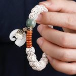 Buddha Stones Hand PolishedStar Moon Bodhi Seed Elephant Pattern Inner Peace Bracelet - image 11