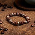 Buddha Stones Natural Coffee Beans Tiger Eye Grey Jasper Lava Rock Beads Bracelet - image 8