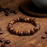 Buddha Stones Natural Coffee Beans Tiger Eye Grey Jasper Lava Rock Beads Bracelet - image 3