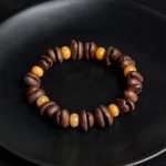 Buddha Stones Natural Coffee Beans Green Aventurine Huanglong Jade Beads Bracelet - image 9
