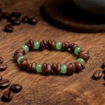 Buddha Stones Natural Coffee Beans Green Aventurine Huanglong Jade Beads Bracelet - image 3