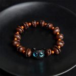 Buddha Stones Natural Cute Cat Coffee Beans Bracelet - image 4