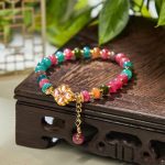 Buddha Stones Tourmaline Four Leaf Clover Flower Love Bracelet - image 3