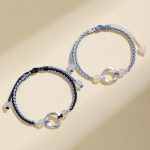 Buddha Stones 925 Sterling Silver Mobius White Agate Bead Braided String Protection Bracelet - image 10