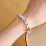 Buddha Stones 925 Sterling Silver Peach Blossom Lucky Bag White Cat's Eye Luck Bracelet - image 12
