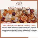 Buddha Stones Fu Character Peace Buckle Liuli Candy Agate Healing Bracelet - image 6