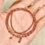 Buddha Stones Natural 2mm Goldstone Beads Positive Multi Layer Bracelet - image 4