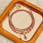 Buddha Stones Natural 2mm Goldstone Beads Positive Multi Layer Bracelet - image 3