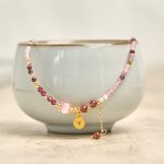 Buddha Stones 2.5 mm Irregular Beads Colored Tourmaline Coin Wisdom Bracelet - image 9