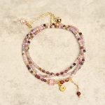 Buddha Stones 2.5 mm Irregular Beads Colored Tourmaline Coin Wisdom Bracelet - image 8