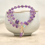 Buddha Stones Natural Amethyst Beads Balance Multi-layer Bracelet - image 8