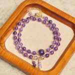 Buddha Stones Natural Amethyst Beads Balance Multi-layer Bracelet - image 5