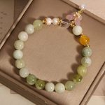 Buddha Stones Natural Butterfly Serpentine Jade Yanyuan Agate Luck Bracelet - image 10