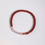 Buddha Stones Natural Cinnabar Pink Crystal Strawberry Quartz Lucky Koi Fish Blessing Bracelet - Cinnabar-4mm & Pink Crystal & Small Koi - image 12