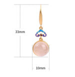 Buddha Stones 925 Sterling Silver Posts Natural Chalcedony Gold-plated Harmony Earrings - image 4
