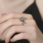 Buddha Stones Natural Om Symbol Adjustable Wealth Men's Ring - image 6