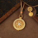 Buddha Stones Om Mani Padme Hum Openable Copper Plated Gold Wealth Necklace Pendant - image 2