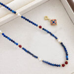 Buddha Stones Lazurite Pearl Positive Necklace Pendant - image 9