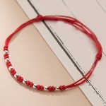 Buddha Stones 925 Sterling Silver Beads Red String Adjustable Luck Bracelet - image 10