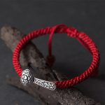 Buddha Stones Retro 925 Sterling Silver Ruyi As One Wishes Red String Braided Luck Bracelet - image 5