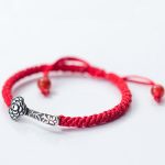 Buddha Stones Retro 925 Sterling Silver Ruyi As One Wishes Red String Braided Luck Bracelet - image 3