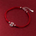 Buddha Stones 925 Sterling Silver Hollow Copper Coin Luck String Bracelet - image 3