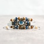 Buddha Stones Tibetan Evil Eye Leather Adjustable Protection Bracelet - STRING - White - image 25
