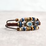 Buddha Stones Tibetan Evil Eye Leather Adjustable Protection Bracelet - image 36