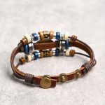 Buddha Stones Tibetan Evil Eye Leather Adjustable Protection Bracelet - image 37