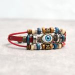 Buddha Stones Tibetan Evil Eye Leather Adjustable Protection Bracelet - image 41