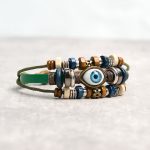 Buddha Stones Tibetan Evil Eye Leather Adjustable Protection Bracelet - image 48