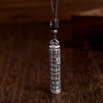 Buddha Stones Copper Fu Character Dragon Pattern Balance Pendant Necklace - Fu Character - image 6