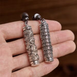 Buddha Stones Copper Fu Character Dragon Pattern Balance Pendant Necklace - image 12