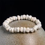 Buddha Stones White Turquoise Irregular Blocks Courage Bracelet - image 2