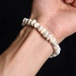 Buddha Stones White Turquoise Irregular Blocks Courage Bracelet - image 4