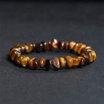 Buddha Stones Tiger Eye Irregular Blocks Courage Bracelet - image 3